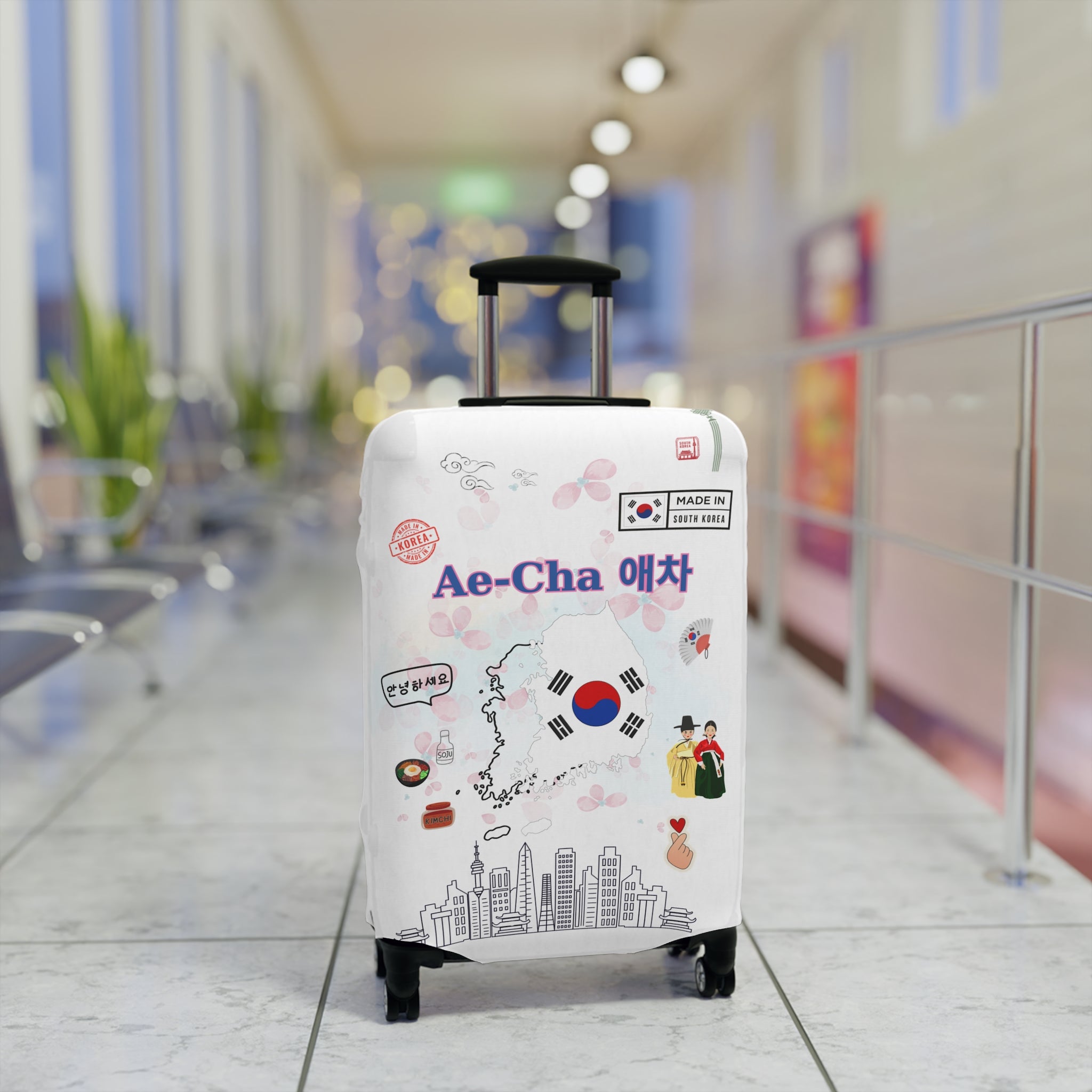 South korea Map Luggage Cover