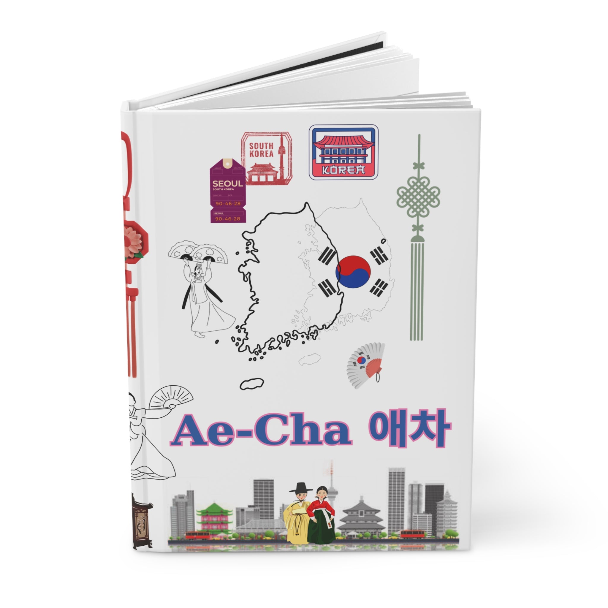 South Korea Hardcover Journal — Matte Travel Notebook