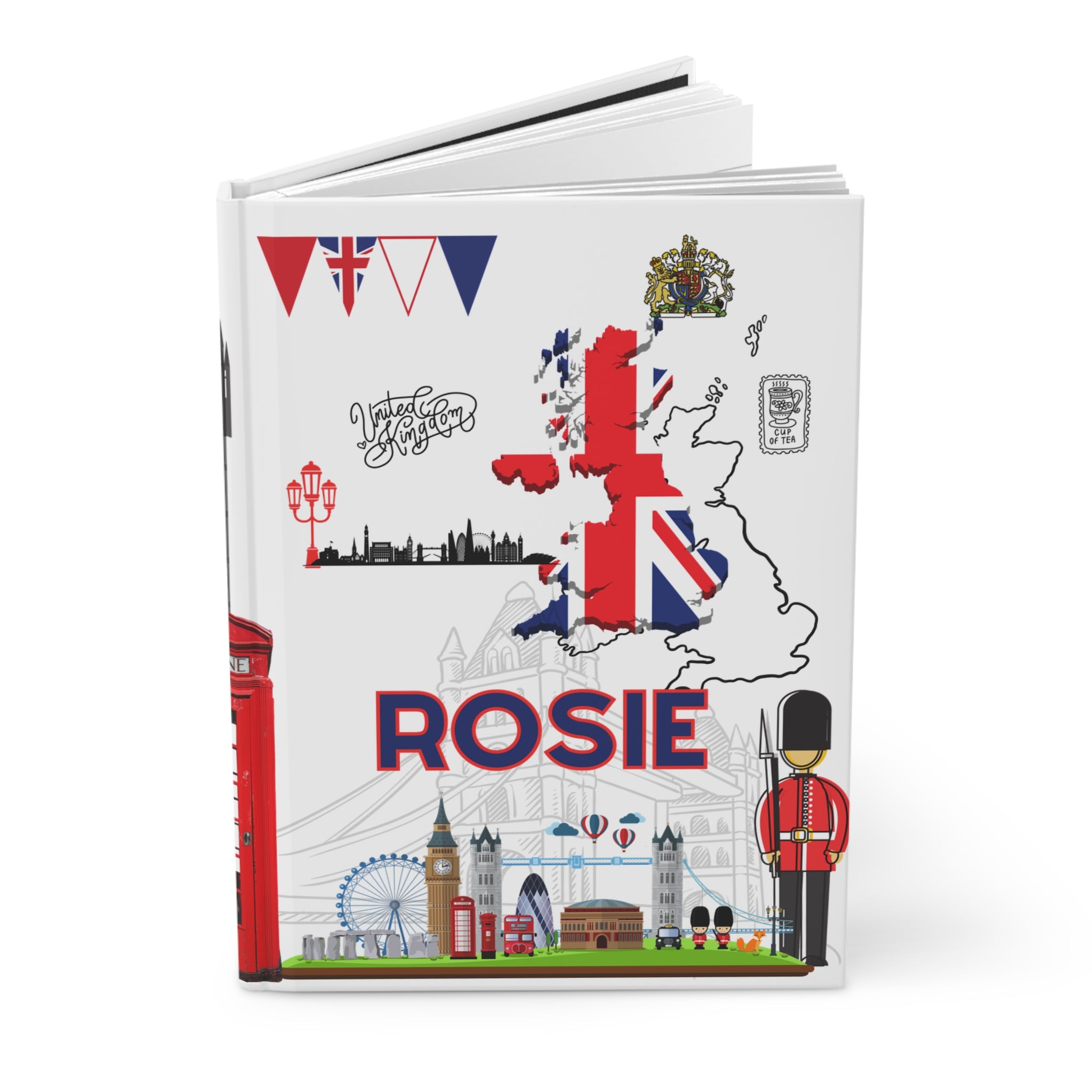 United kingdom London Hardcover Journal — Matte Travel Notebook