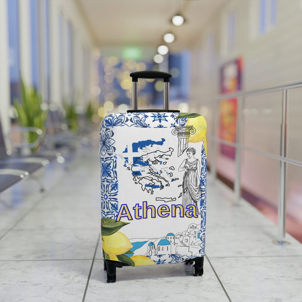 Greece Map Luggage Cover