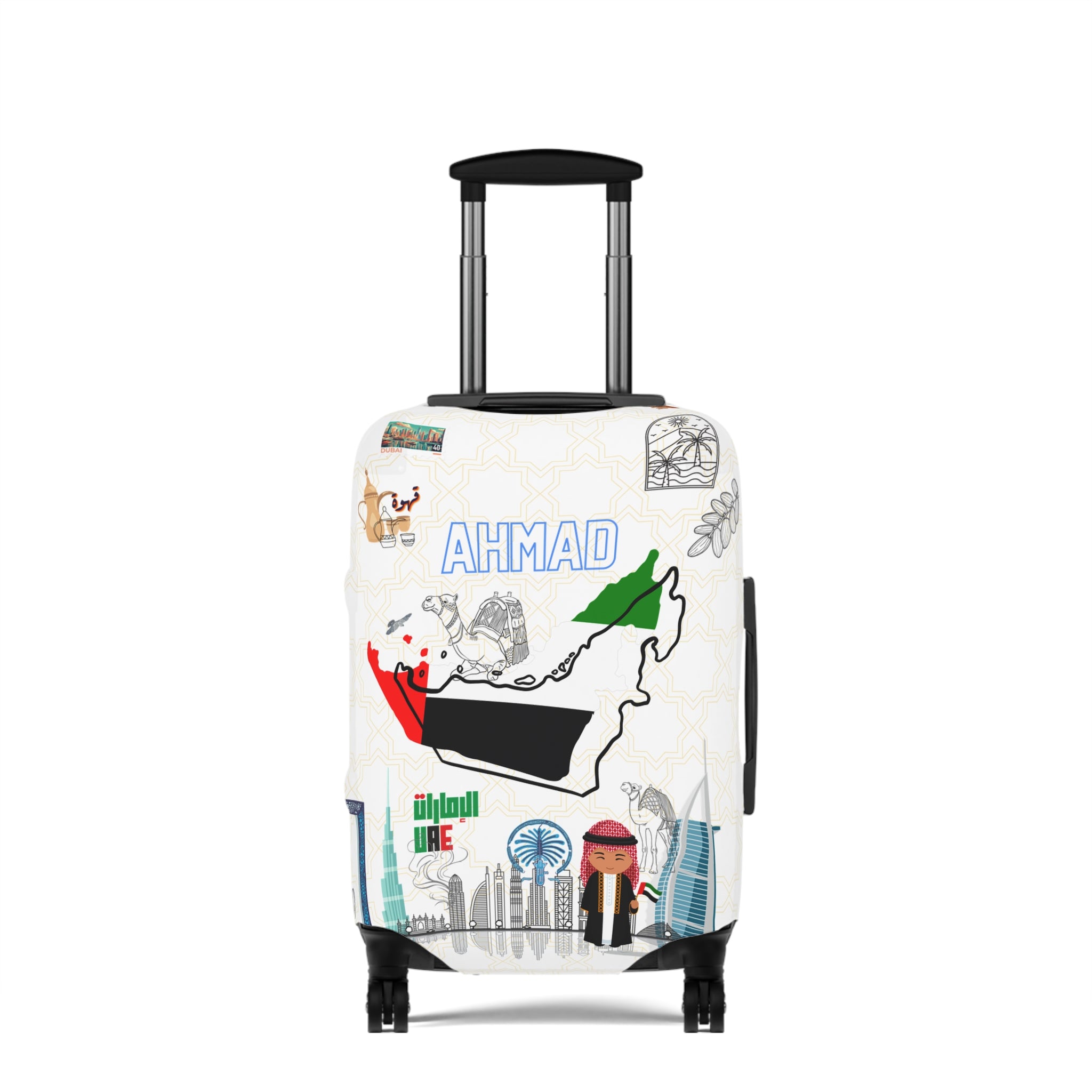 Dubai Map Luggage Cover