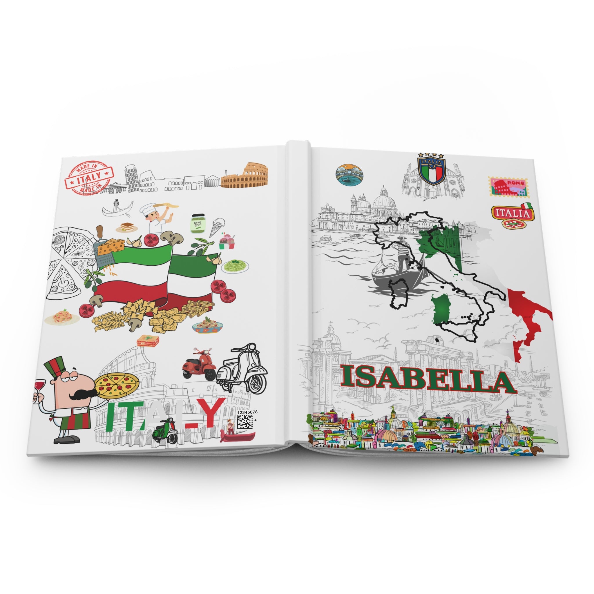Italy Hardcover Journal — Matte Travel Notebook