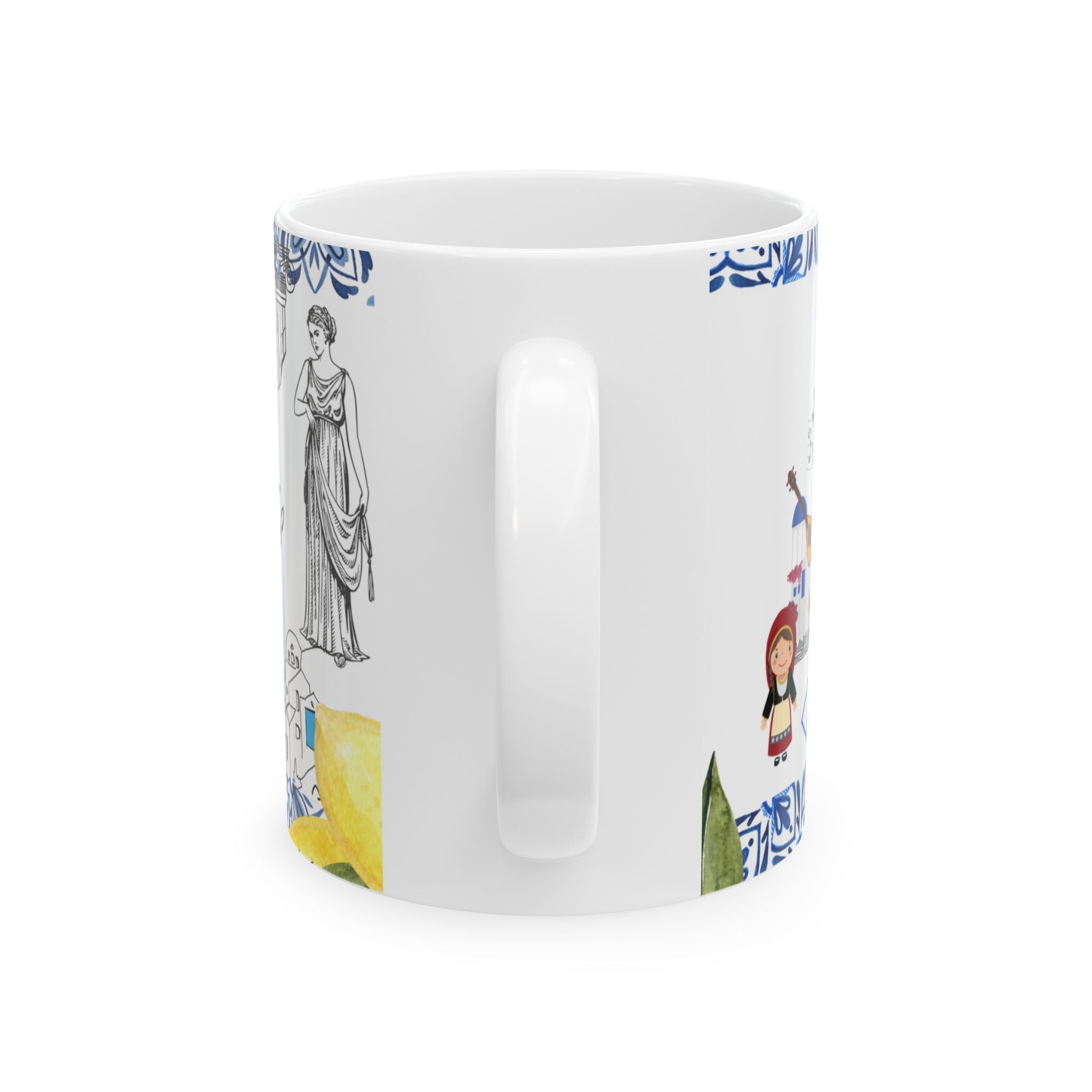 Athens Greece Collage Ceramic Mug — 11oz/15oz Travel Souvenir Coffee Cup