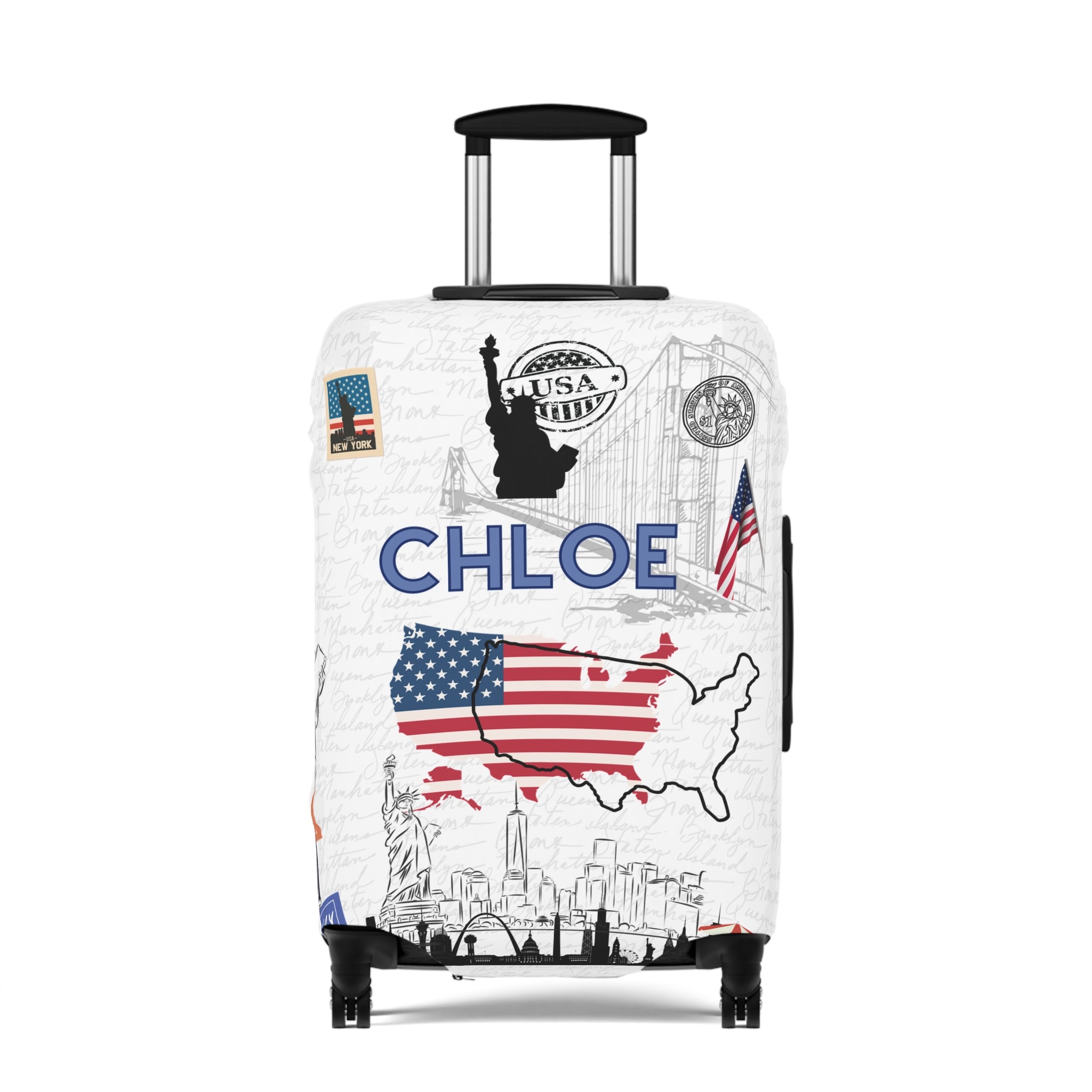 USA Map Luggage Cover