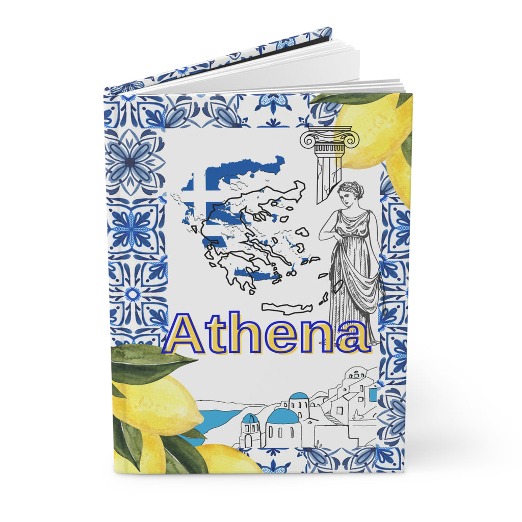 Greece Hardcover Journal — Matte Travel Notes & Greek-Inspired Notebook
