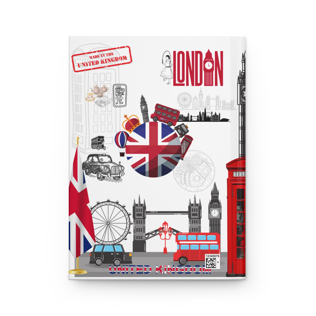United kingdom London Hardcover Journal — Matte Travel Notebook
