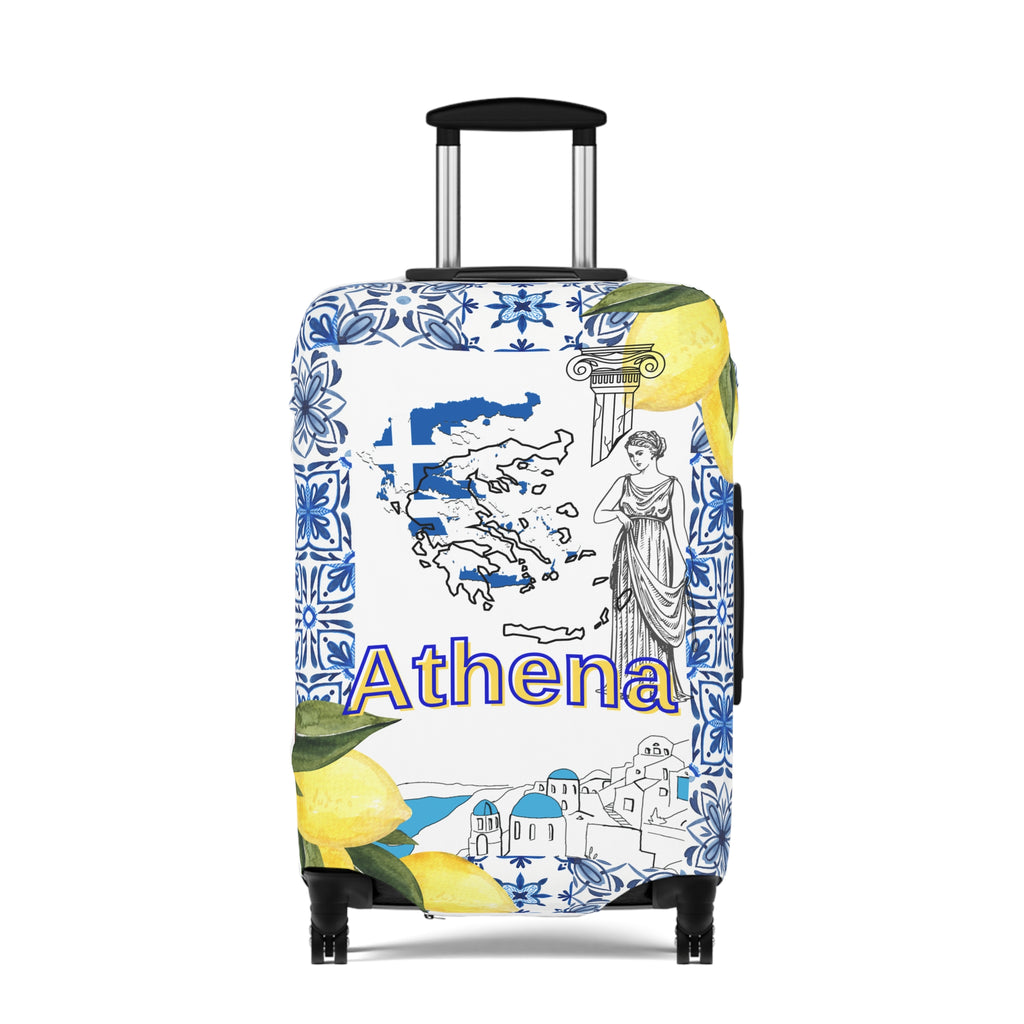 Greece Map Luggage Cover