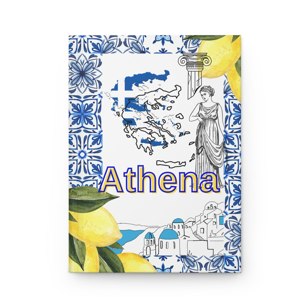Greece Hardcover Journal — Matte Travel Notes & Greek-Inspired Notebook