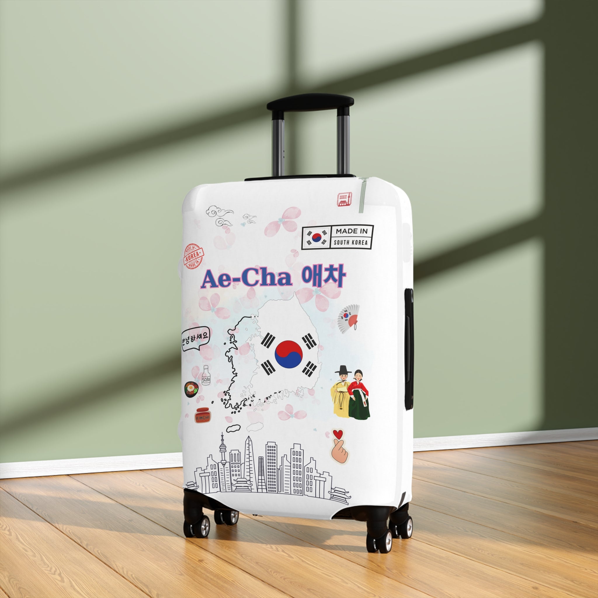 South korea Map Luggage Cover