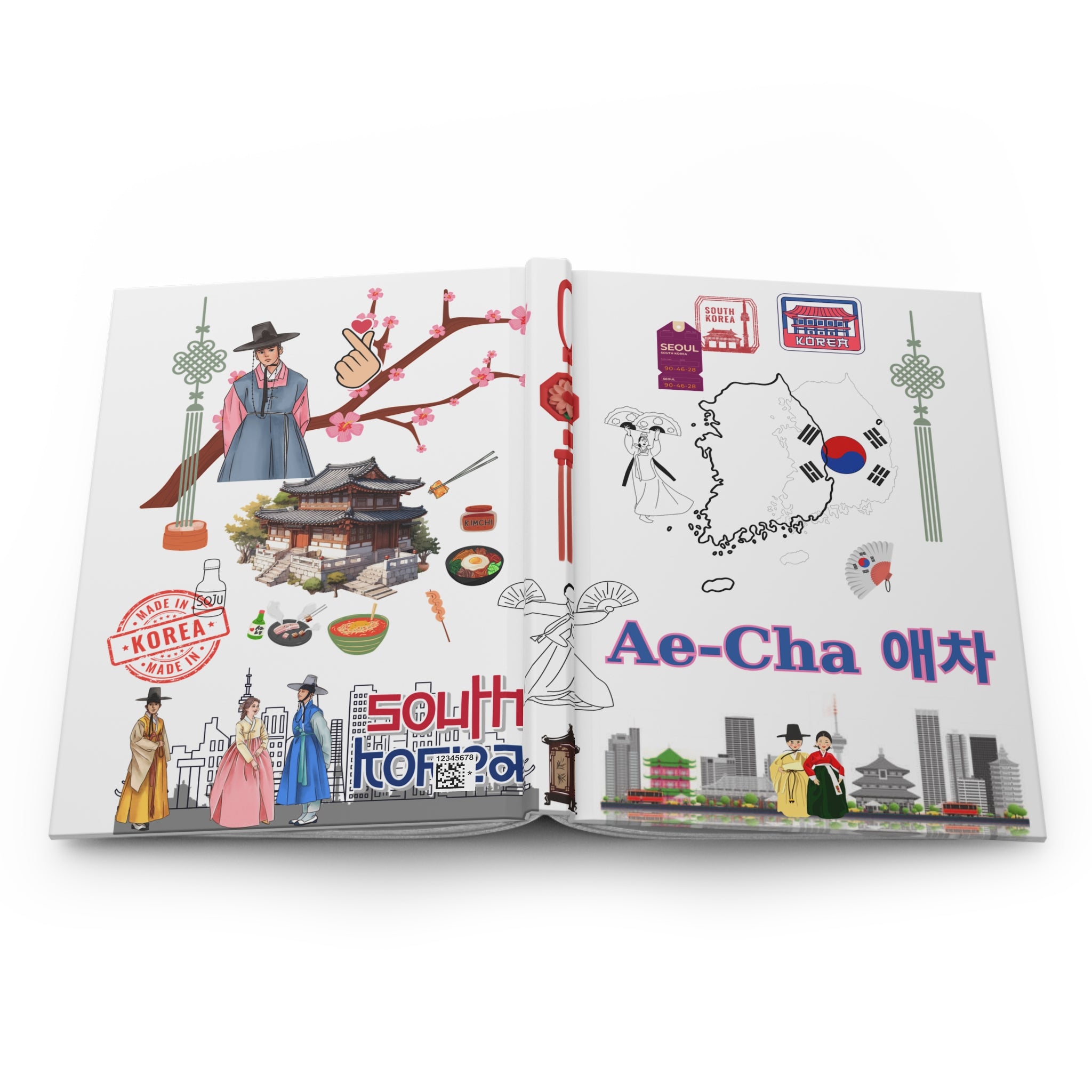 South Korea Hardcover Journal — Matte Travel Notebook