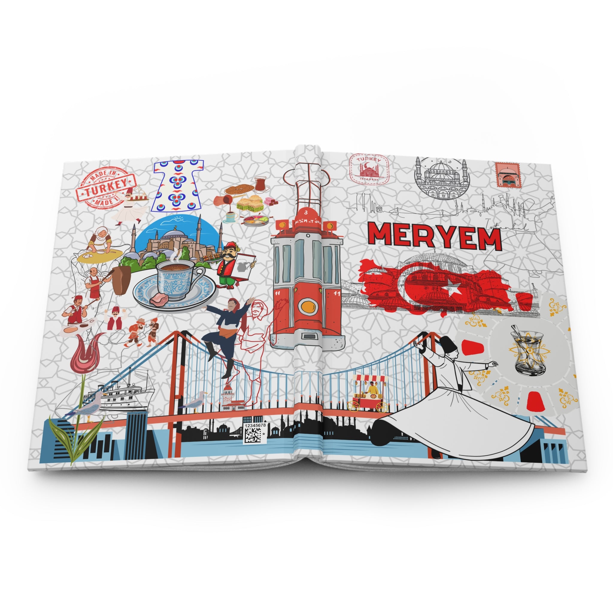 Turkey Istanbul Hardcover Journal — Matte Travel Notebook