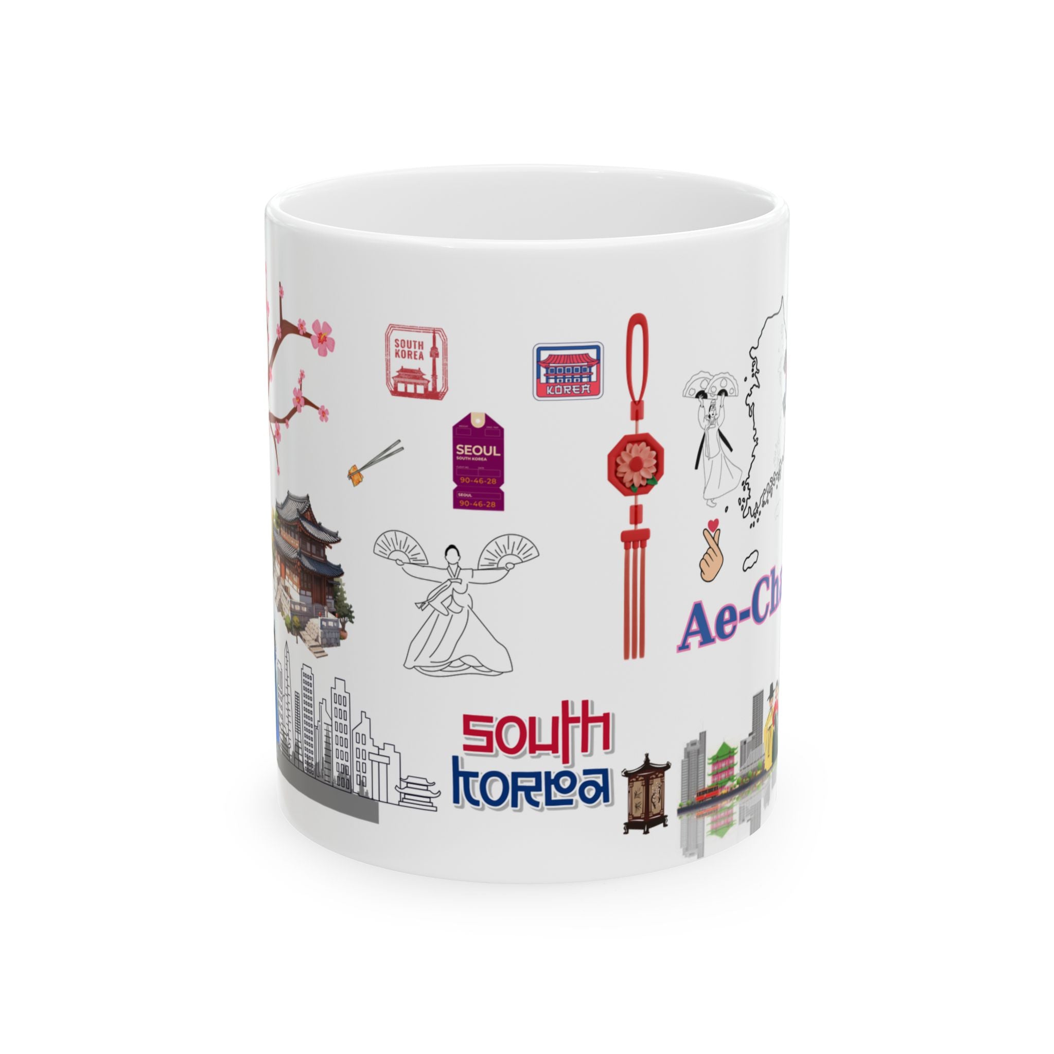 South Korea Personalized Mug - Custom name gift
