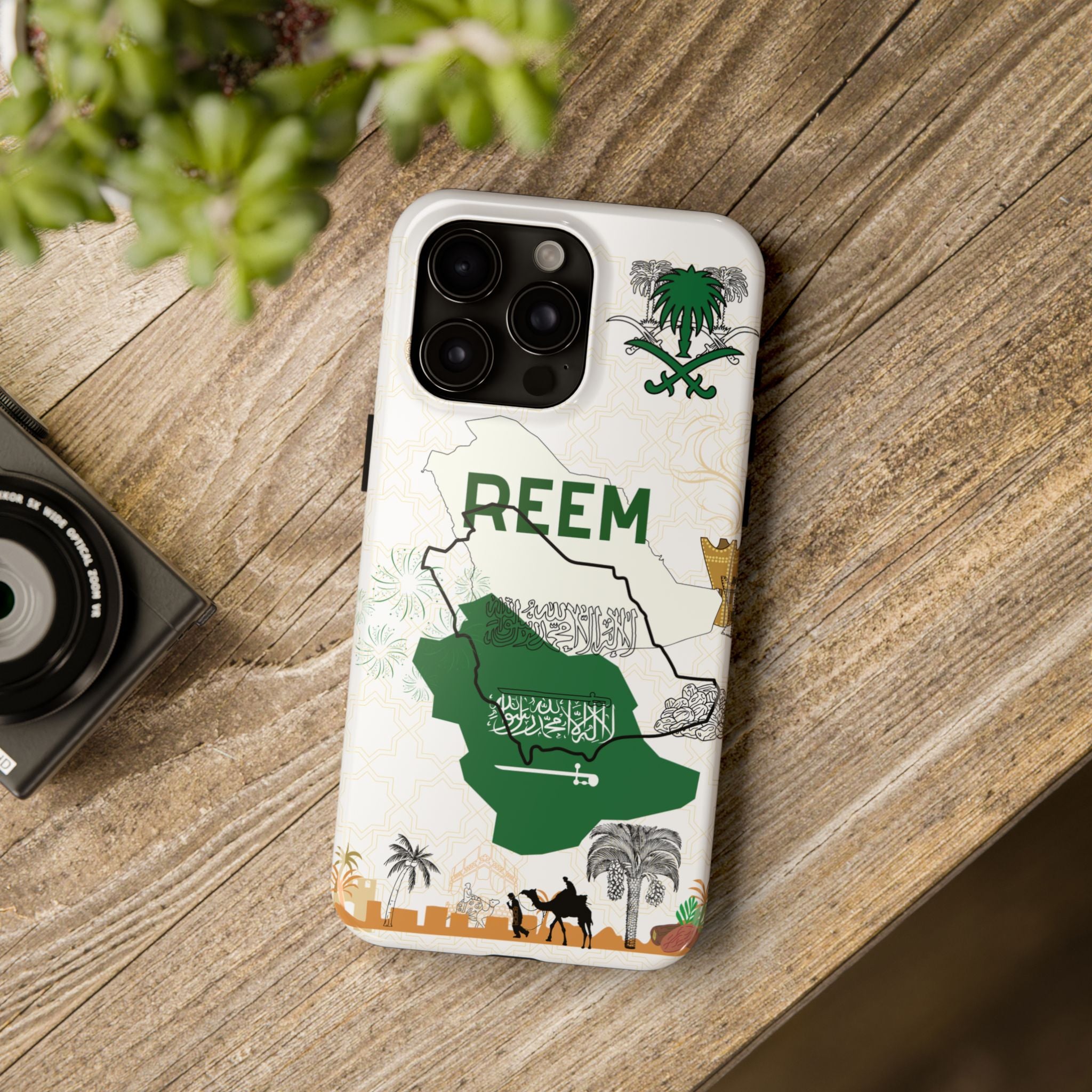 Saudi Arabia Personalized Tough Phone Case — Custom Text Phone Case, Gift for Travelers & Expats