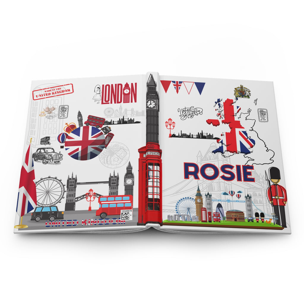 United kingdom London Hardcover Journal — Matte Travel Notebook