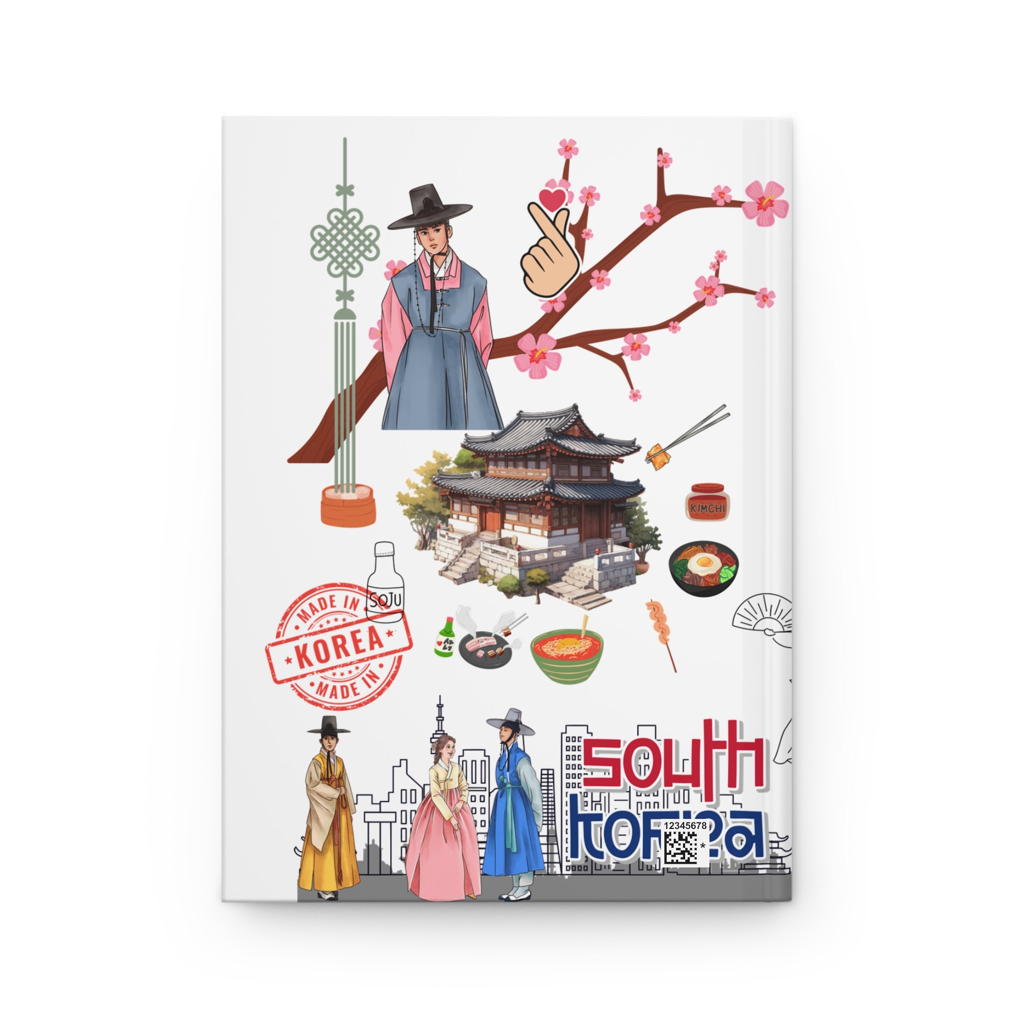 South Korea Hardcover Journal — Matte Travel Notebook
