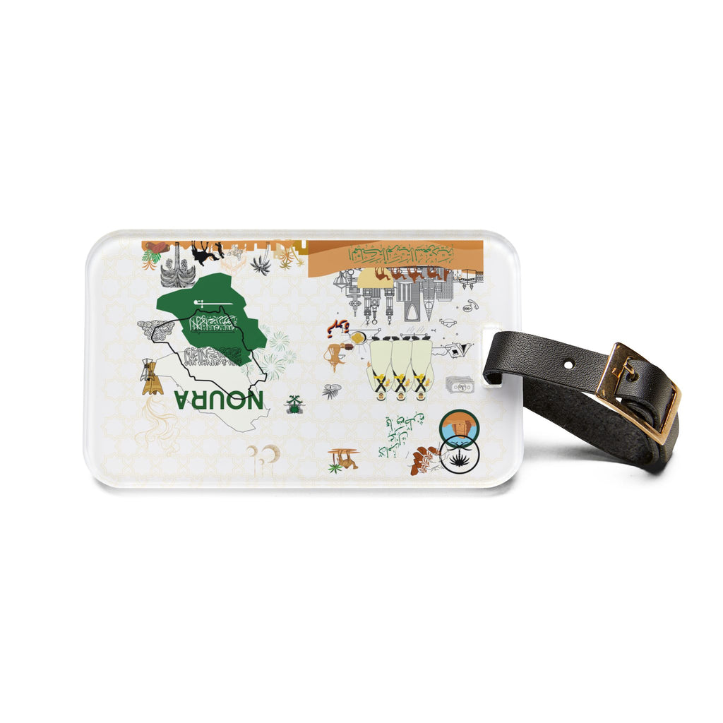 Saudi Arabia Map Luggage Tag – Personalized Noura Travel ID