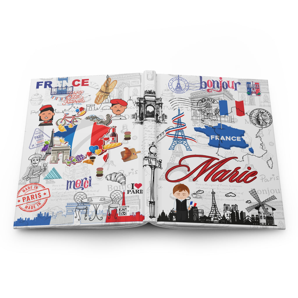 France Paris Hardcover Journal — Matte Travel Notebook