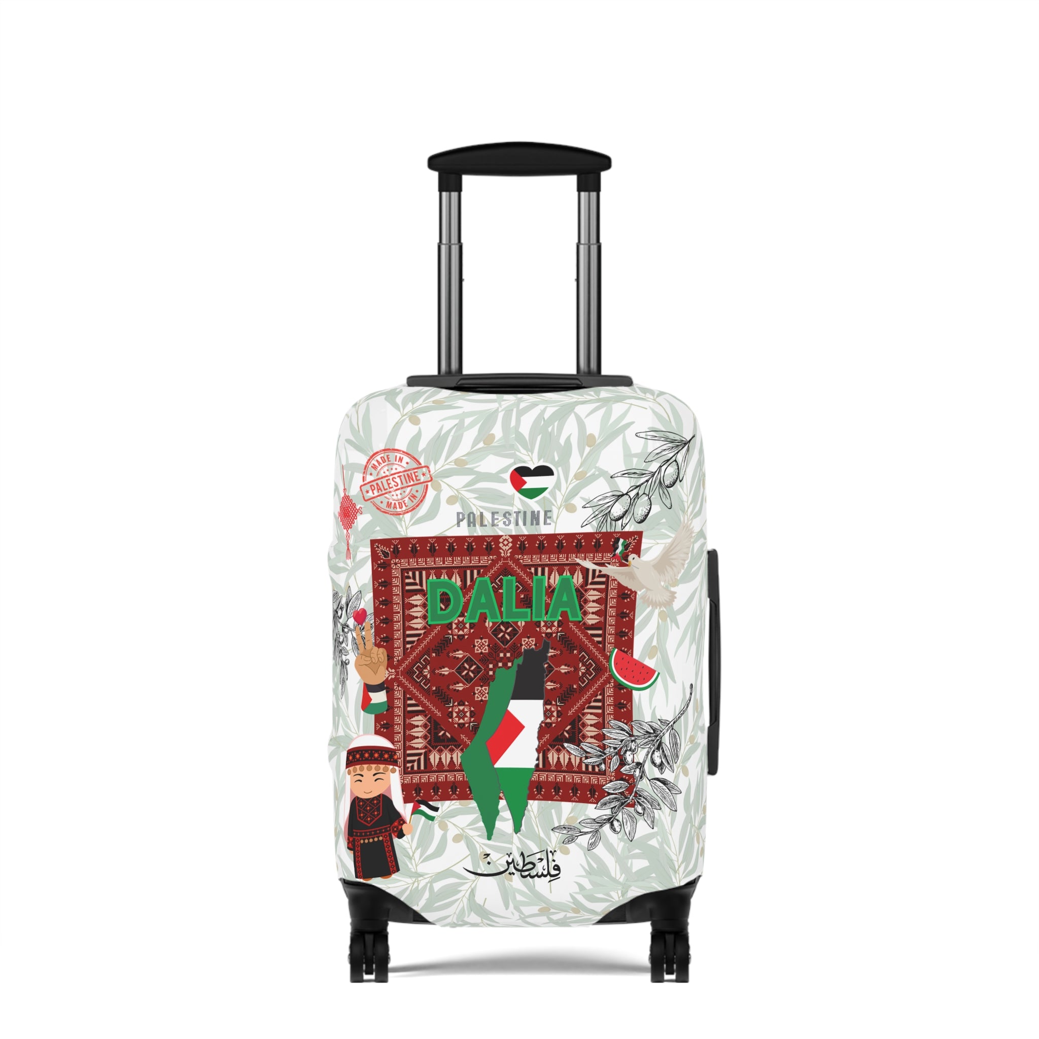 Palestine Map Luggage Cover