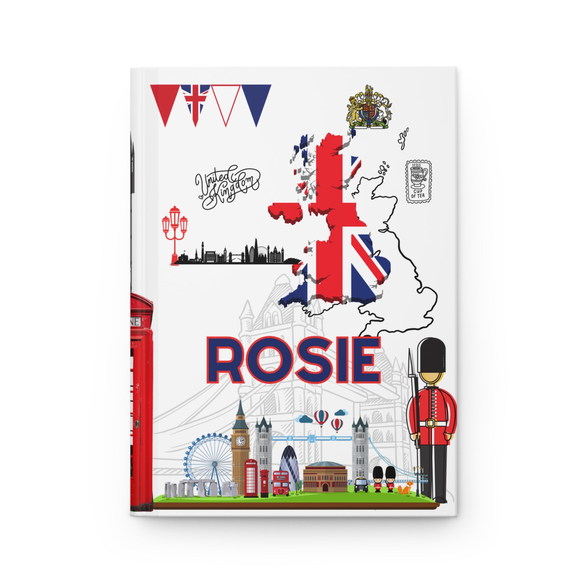 United kingdom London Hardcover Journal — Matte Travel Notebook