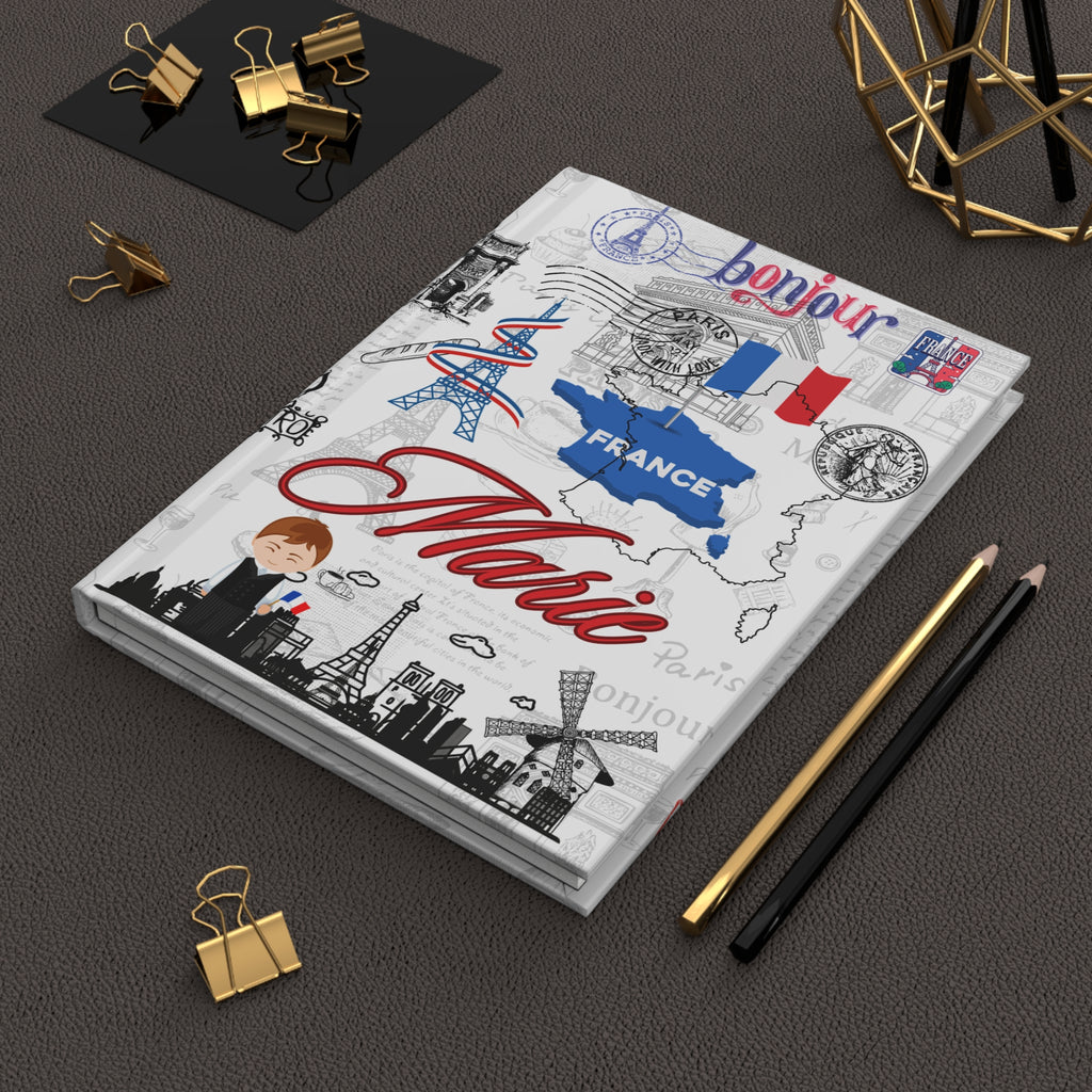 France Paris Hardcover Journal — Matte Travel Notebook