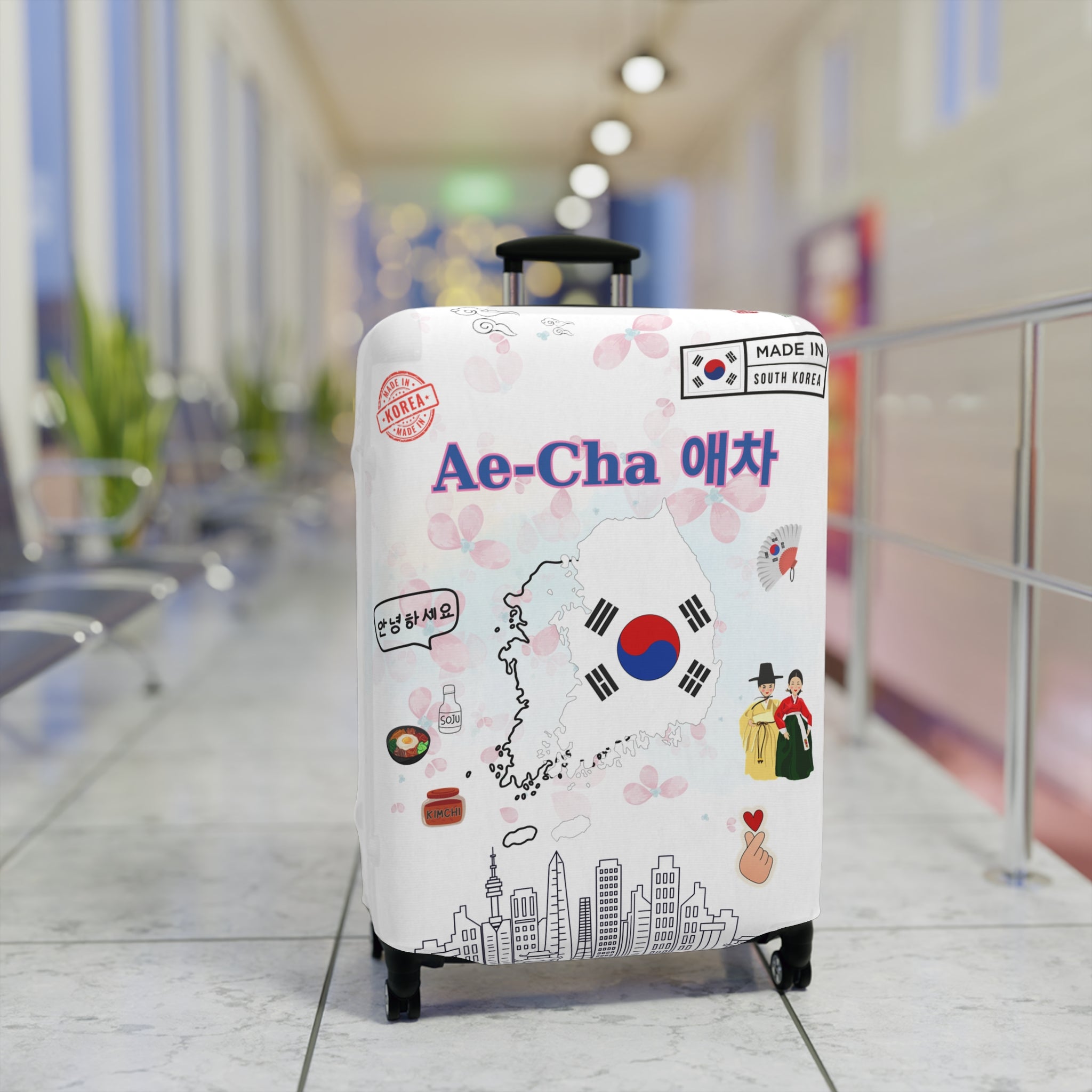 South korea Map Luggage Cover