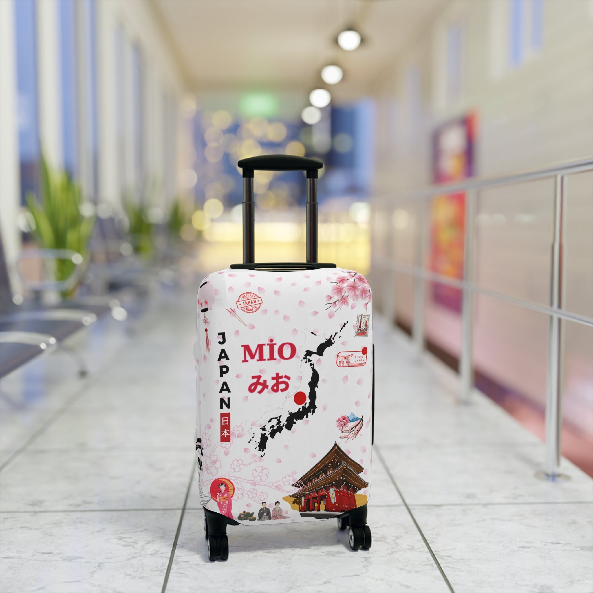 Japan Map Luggage Cover
