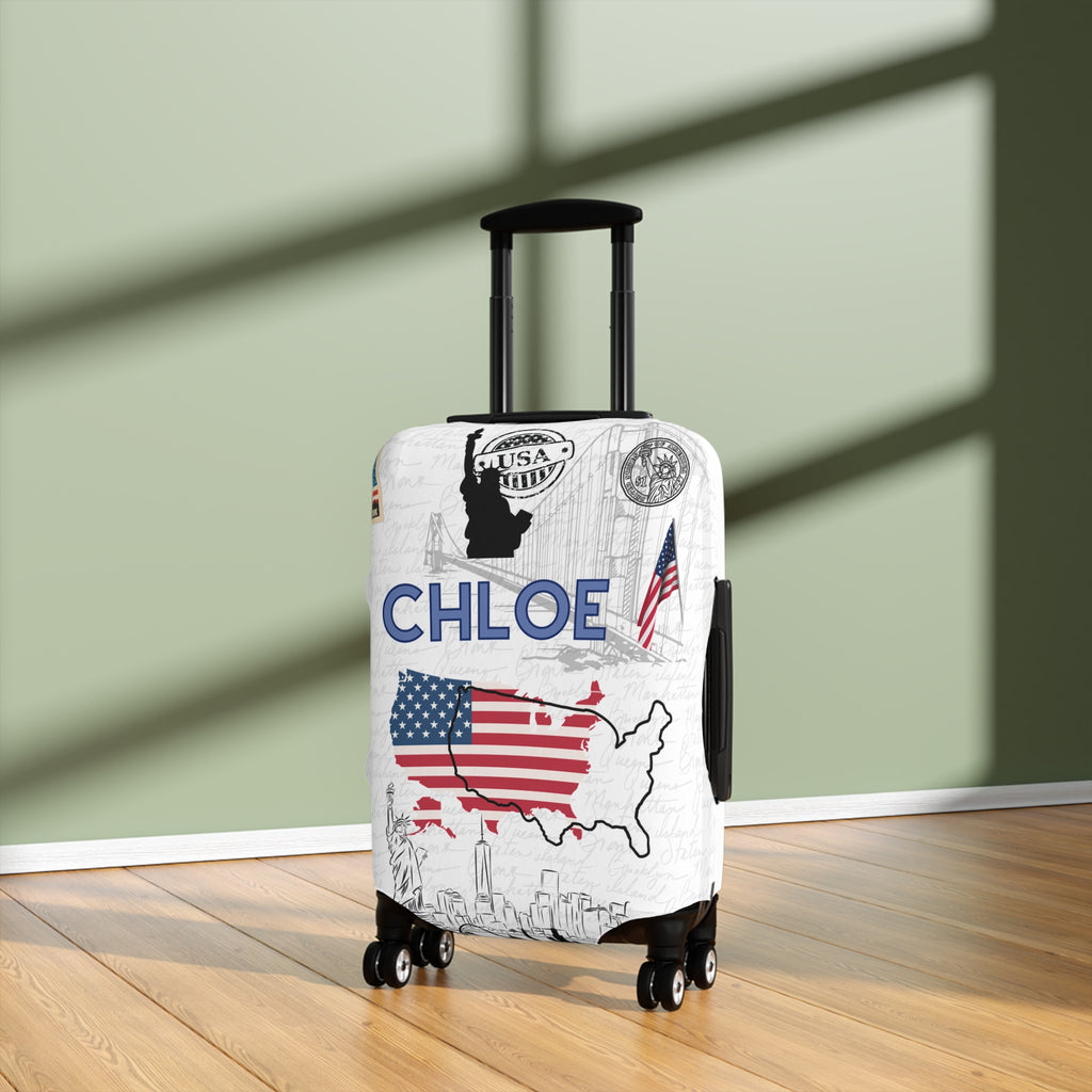 USA Map Luggage Cover