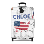 USA Map Luggage Cover