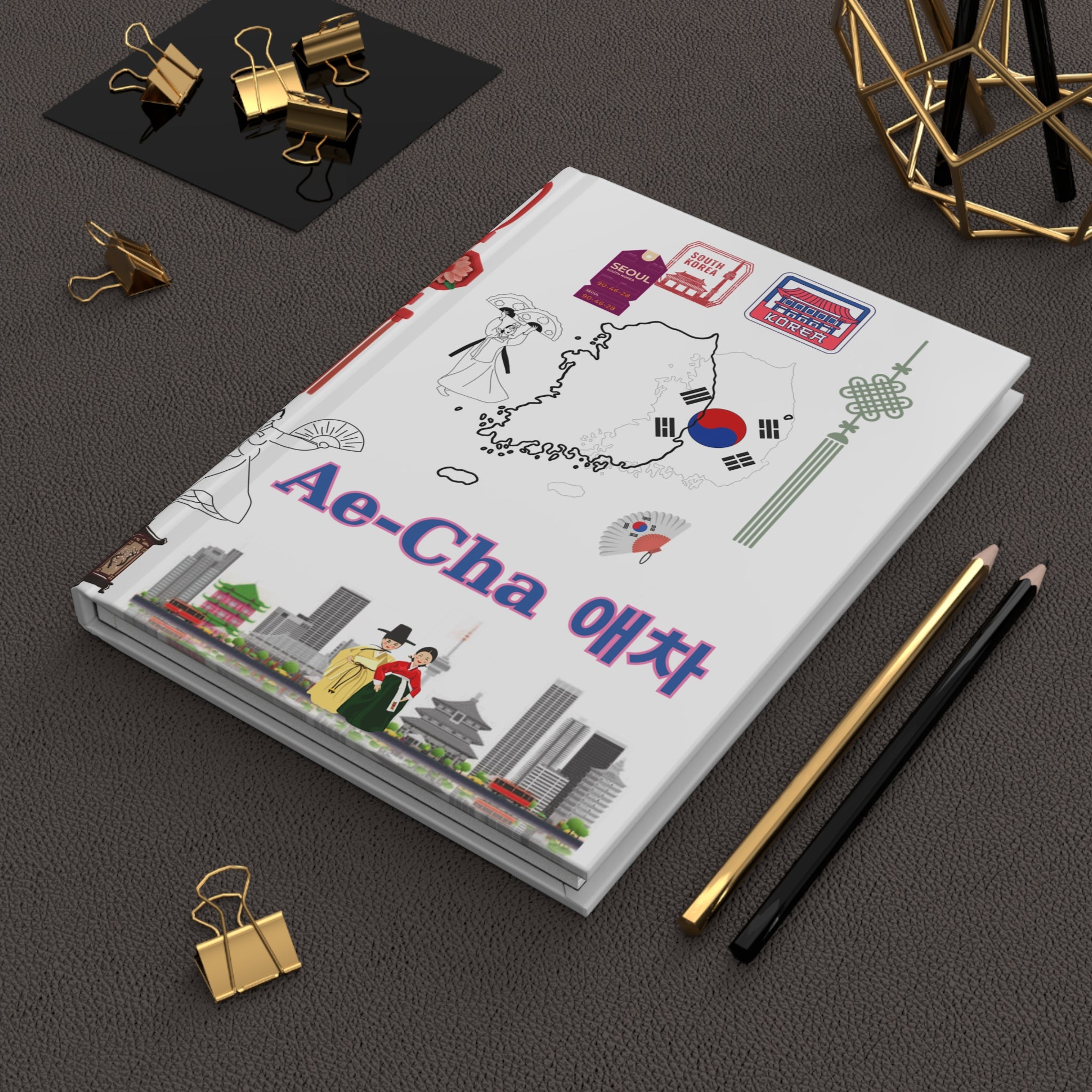 South Korea Hardcover Journal — Matte Travel Notebook