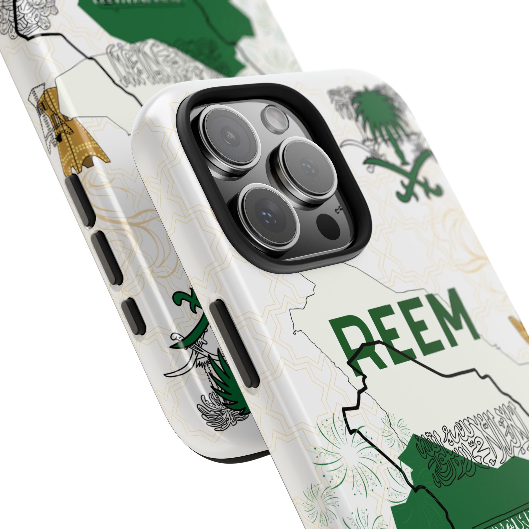 Saudi Arabia Personalized Tough Phone Case — Custom Text Phone Case, Gift for Travelers & Expats