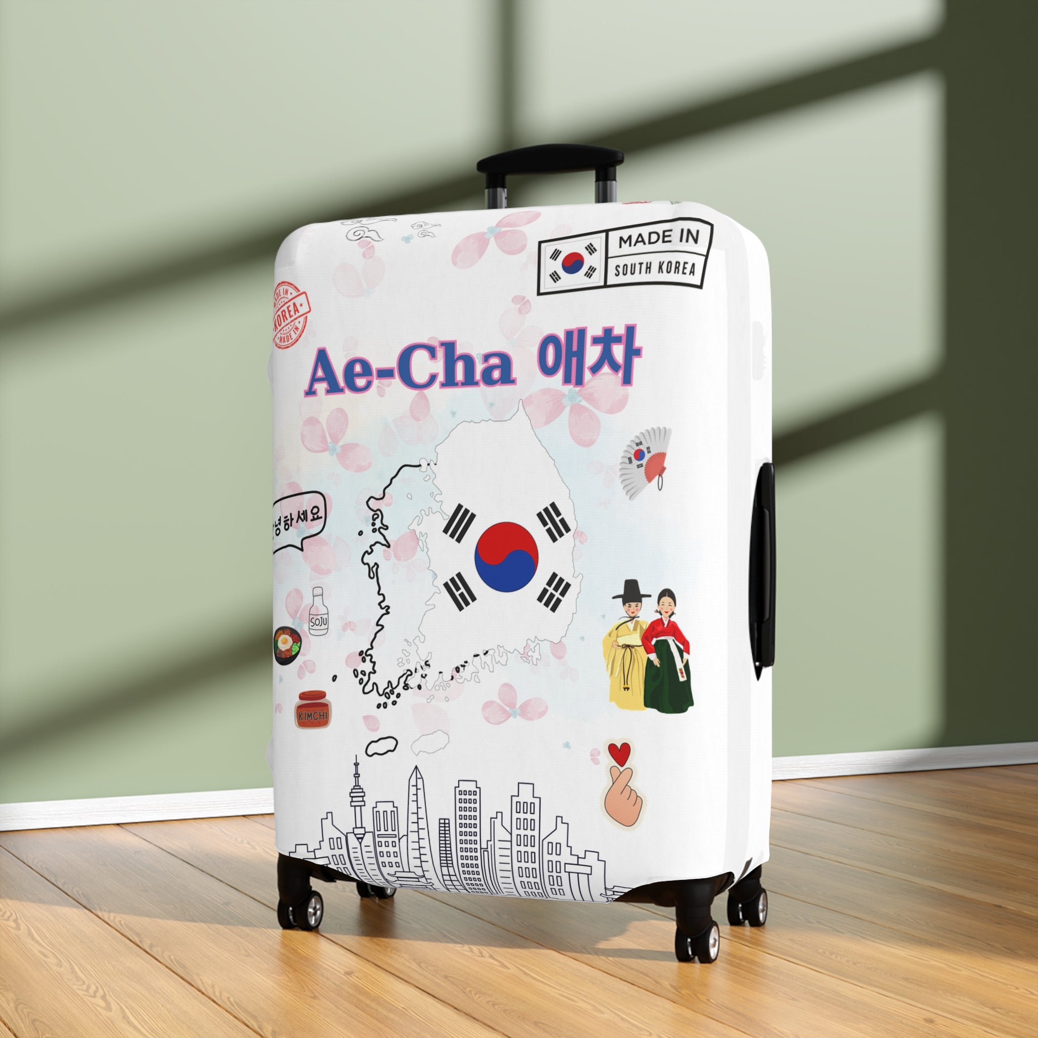 South korea Map Luggage Cover