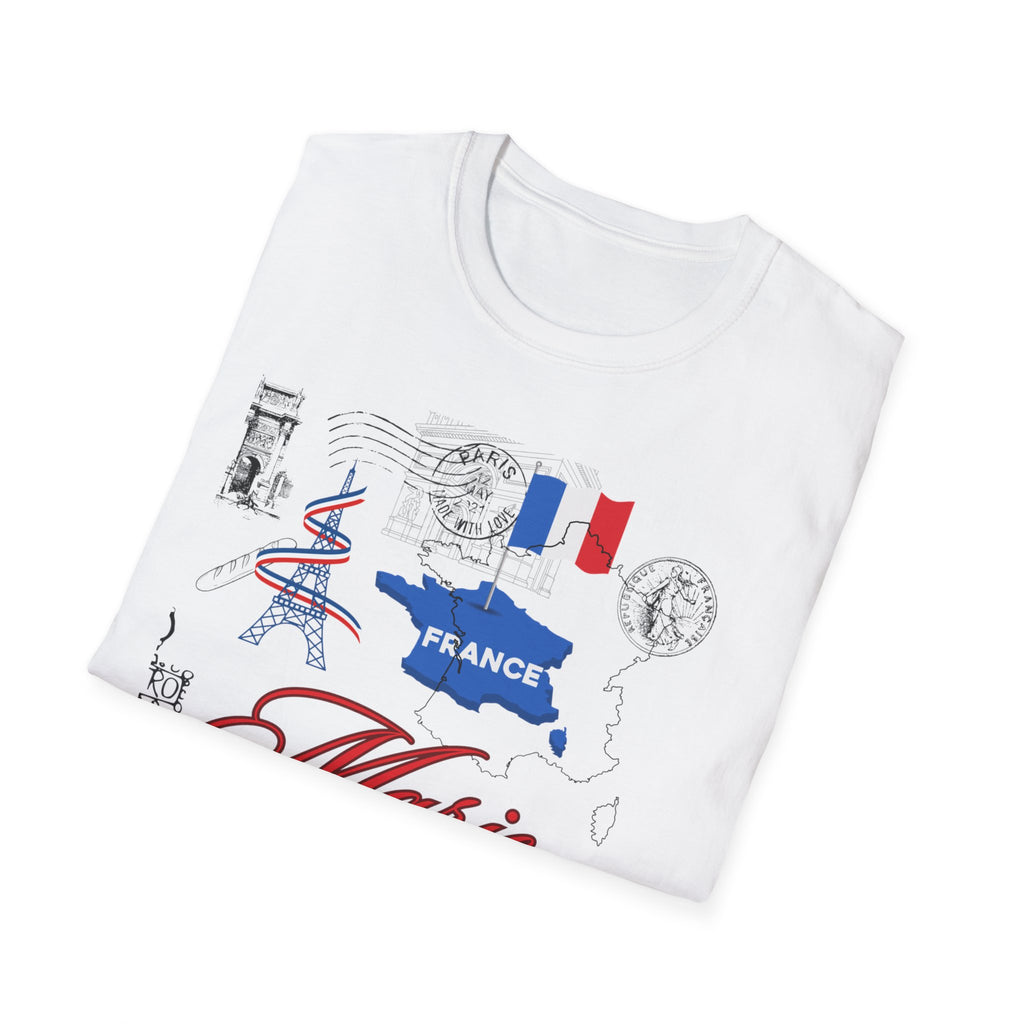 France Paris Travel T-Shirt – Marie Name Personalized French Landmark Tee