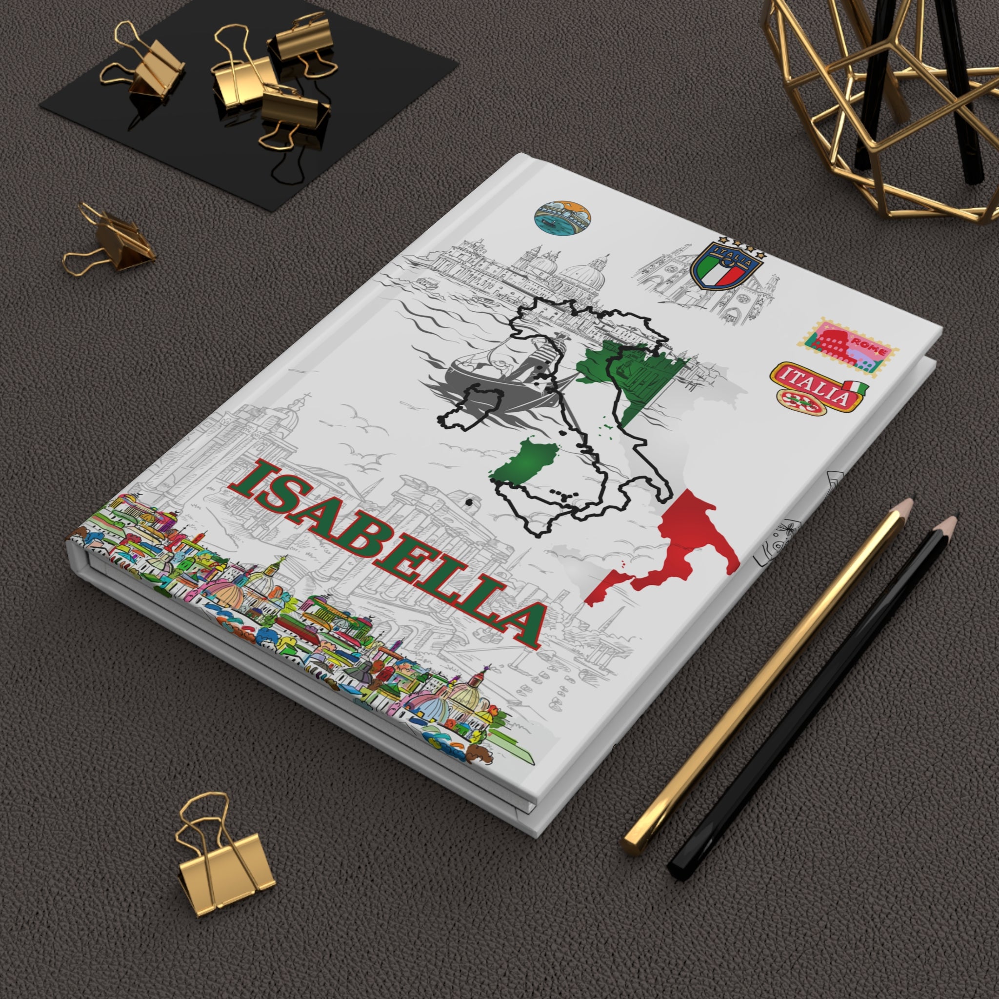 Italy Hardcover Journal — Matte Travel Notebook