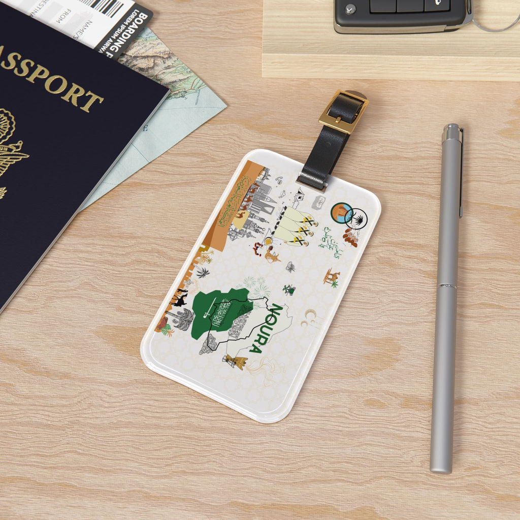 Saudi Arabia Map Luggage Tag – Personalized Noura Travel ID