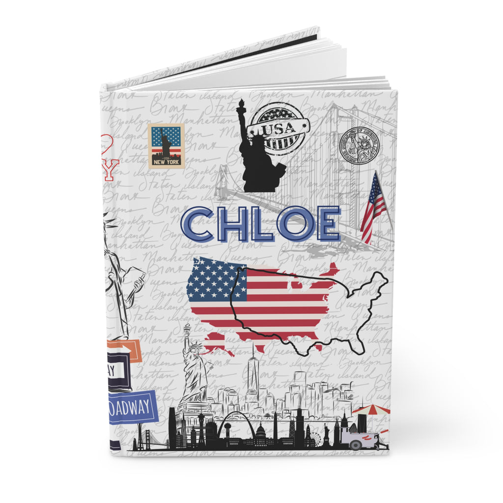 United states  Hardcover Journal — Matte Travel Notebook