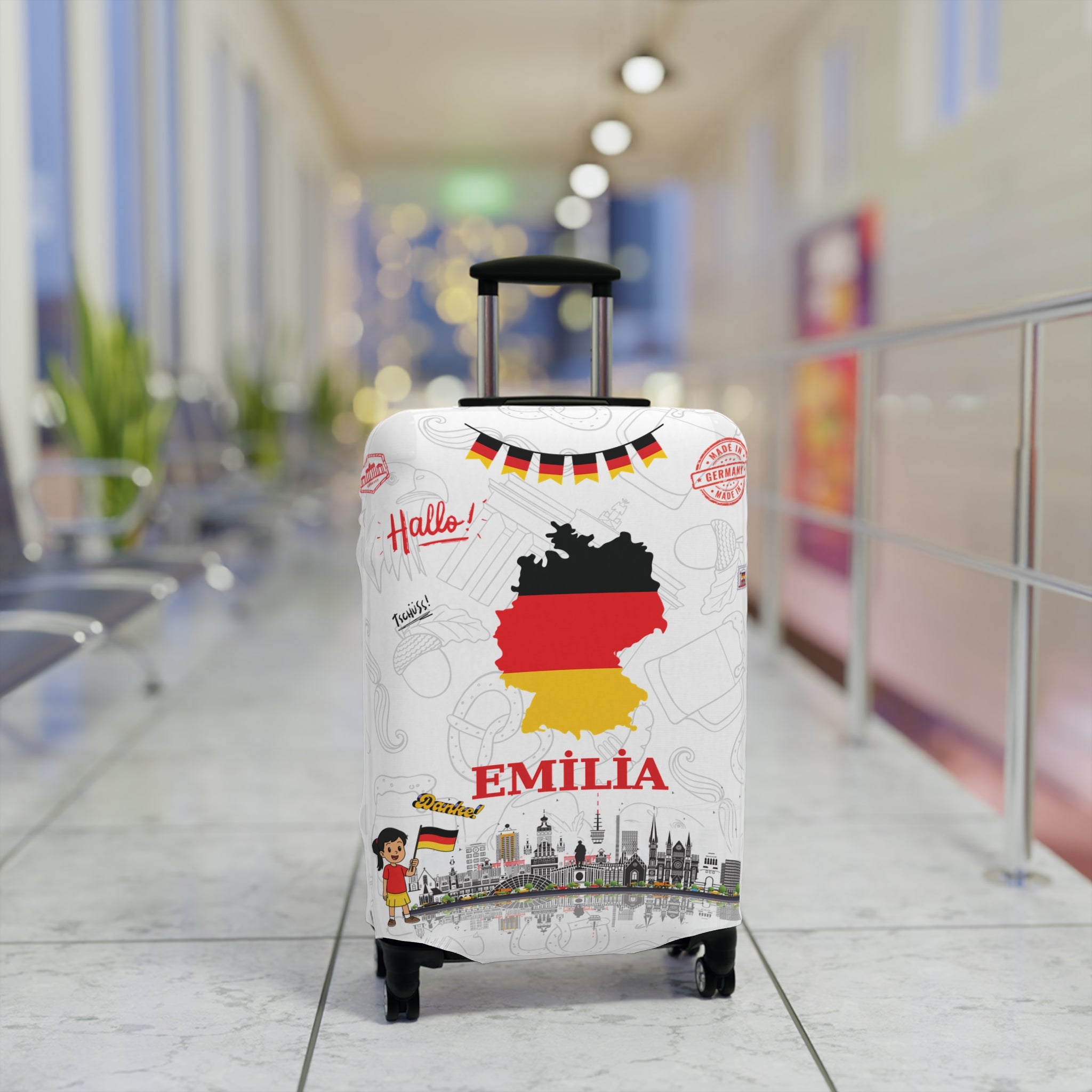 Germany Map Luggage Cover