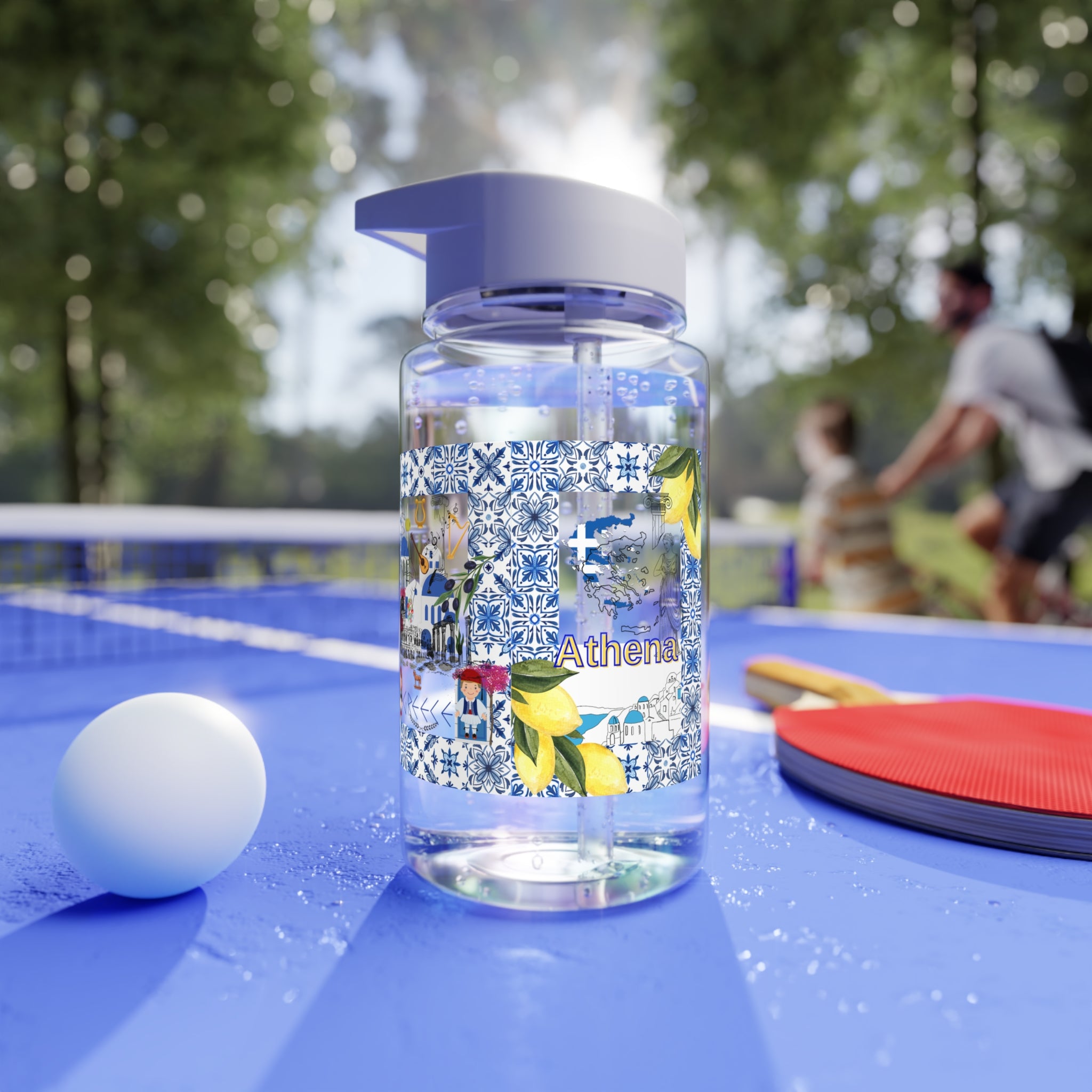 Greece Travel Water Bottle
