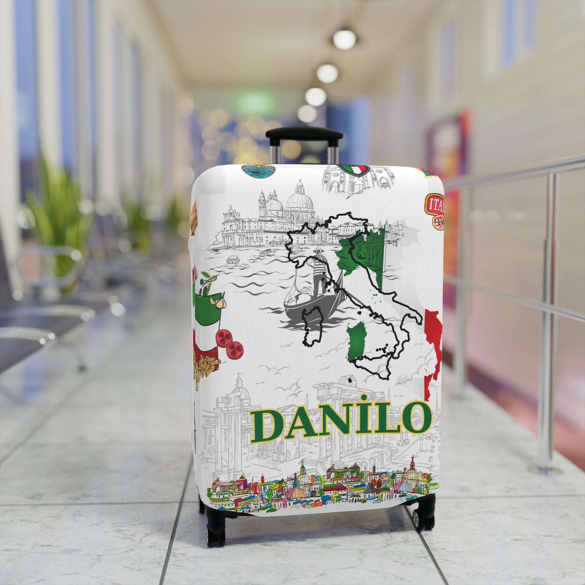 İtaly Map Luggage Cover